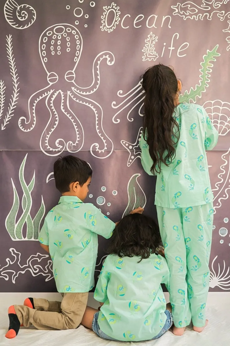 Adella The Mermaid- Unisex Kids Cotton Nightwear