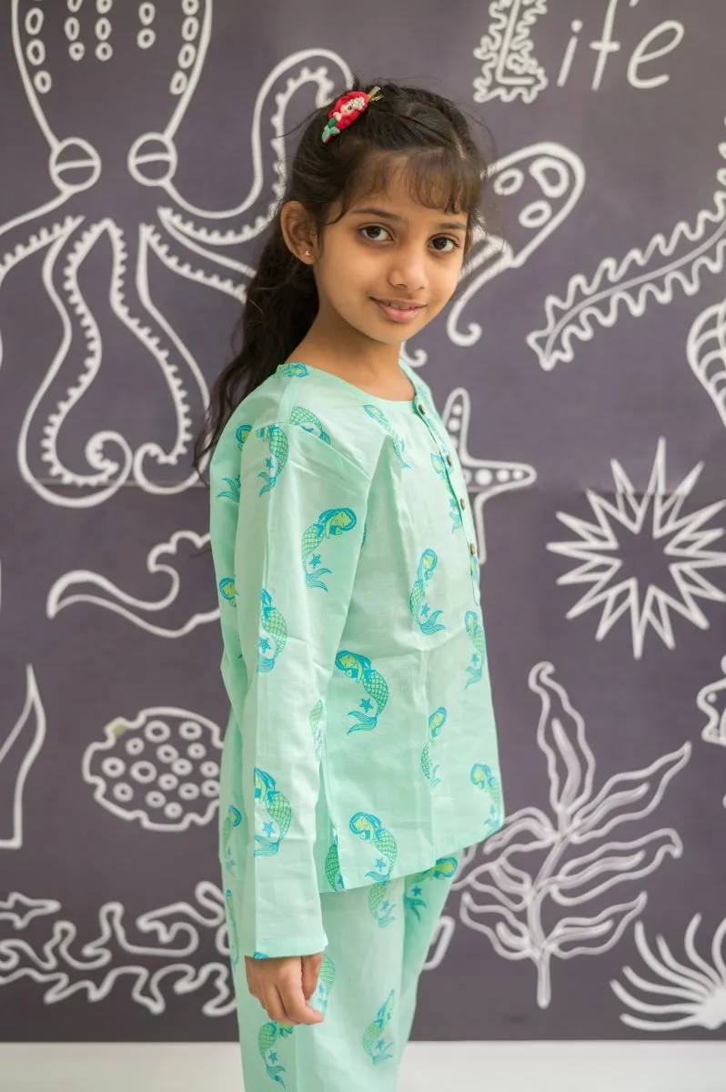 Adella The Mermaid- Unisex Kids Cotton Nightwear