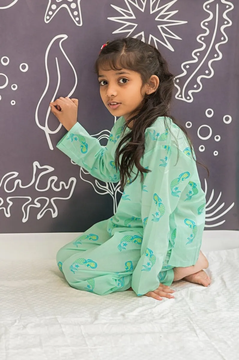 Adella The Mermaid- Unisex Kids Cotton Nightwear