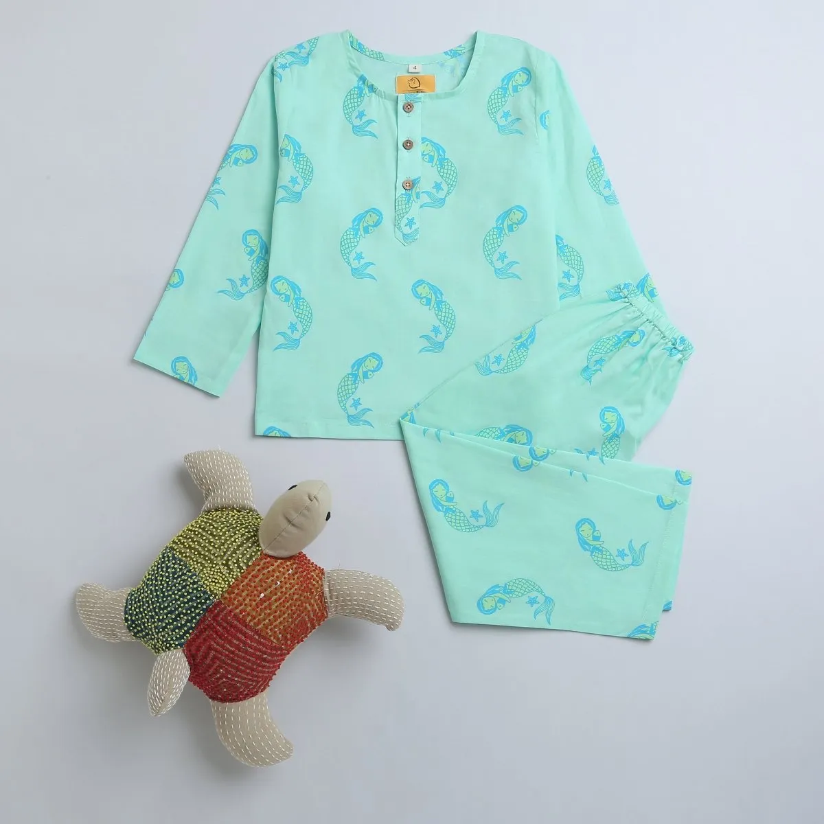 Adella The Mermaid- Unisex Kids Cotton Nightwear