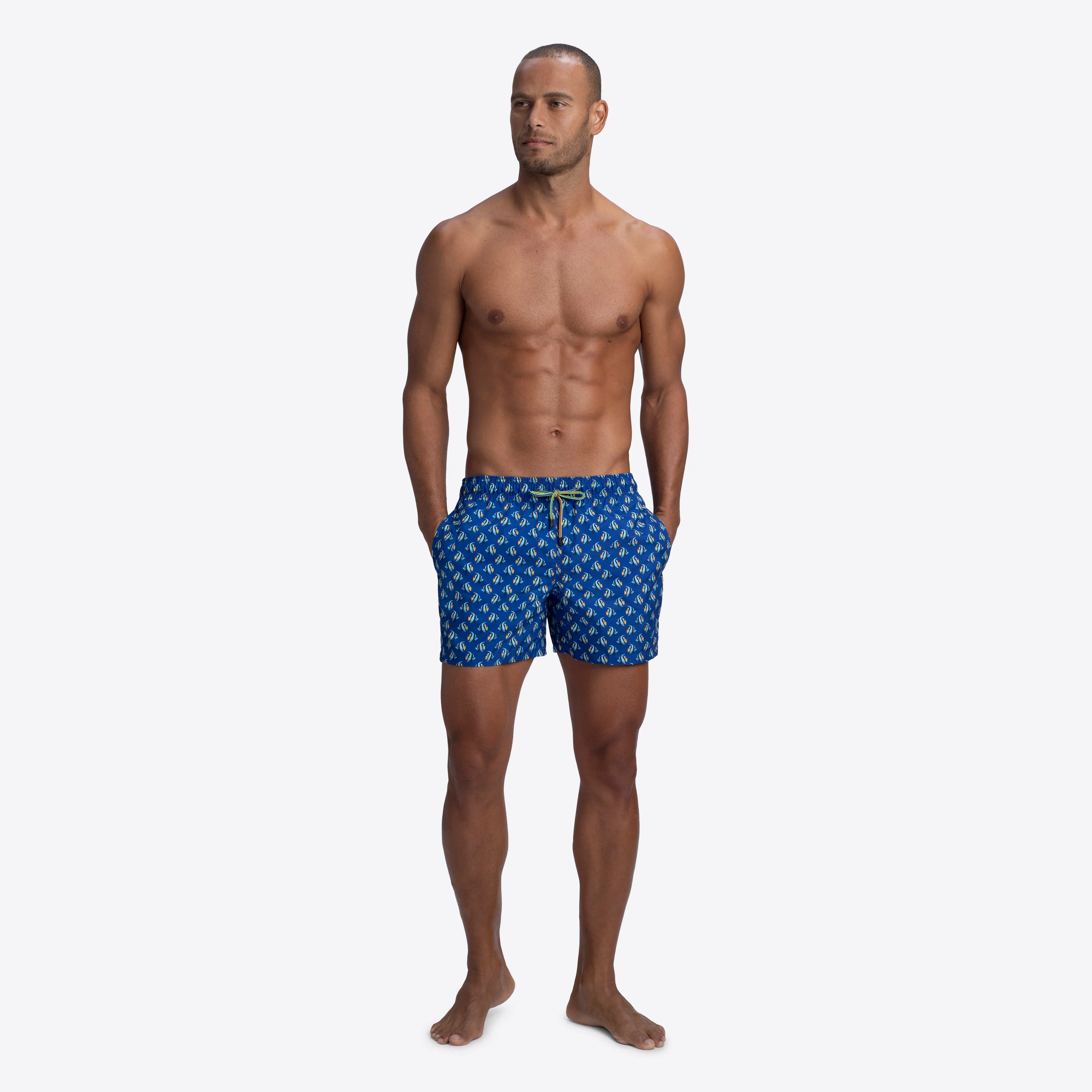 ARCHER Fish Print Swim Trunks