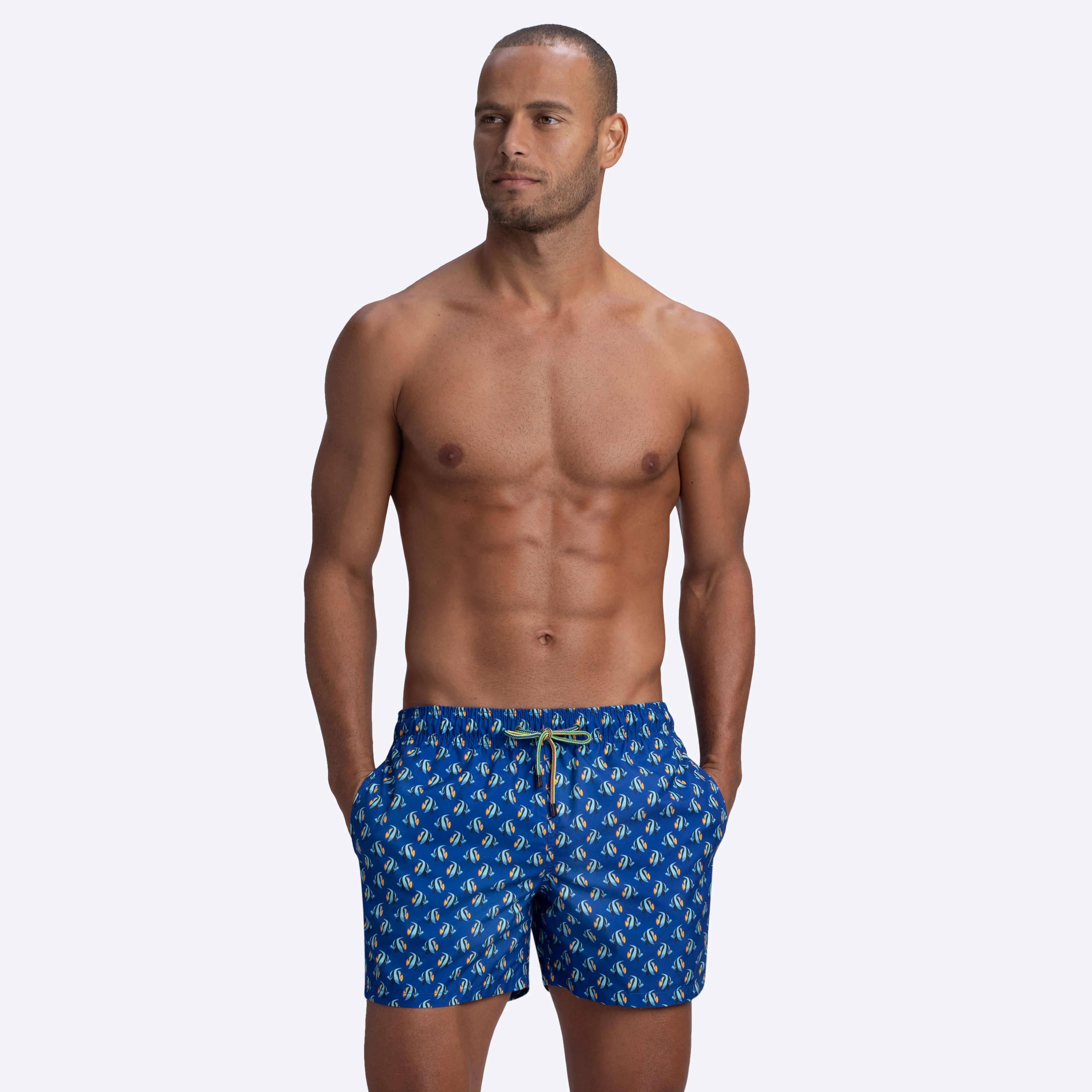 ARCHER Fish Print Swim Trunks