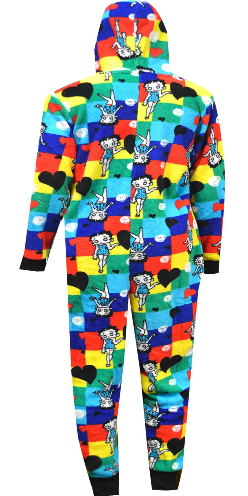 Betty Boop Colorblock Plush Onesie Hoodie Pajama