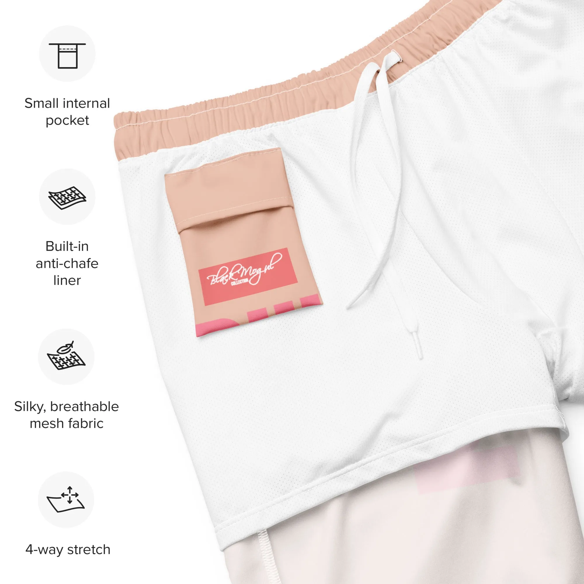 Black Mogul Coral Reef Men's trunk shorts