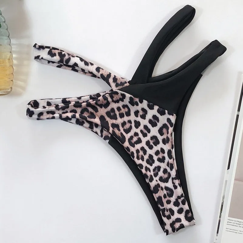 Brazilian Push up Bandage neon swimwear bathing suit High cut bikini swimsuit