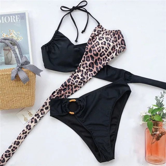 Brazilian Push up Bandage neon swimwear bathing suit High cut bikini swimsuit