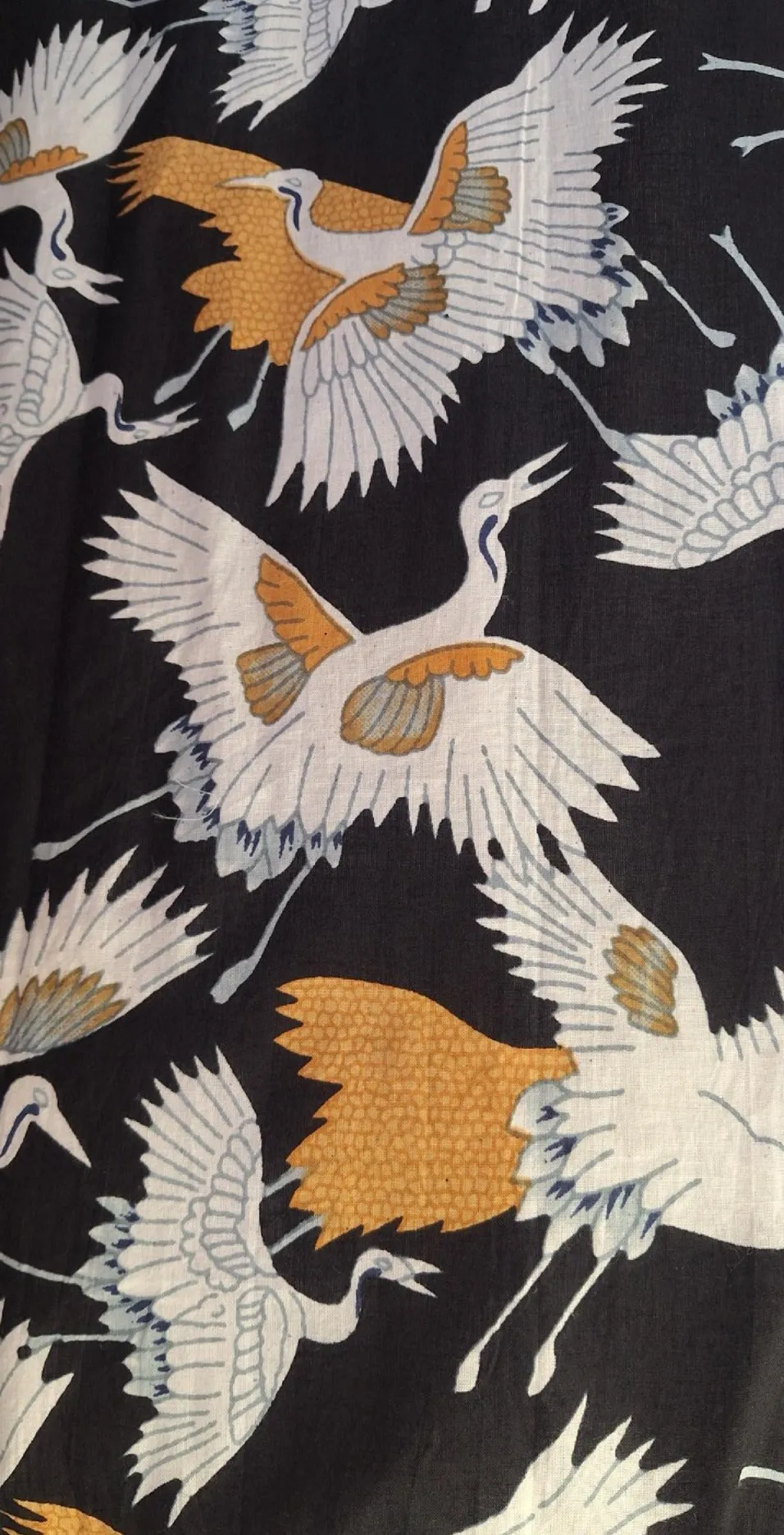 Cotton Robe - Flying Cranes