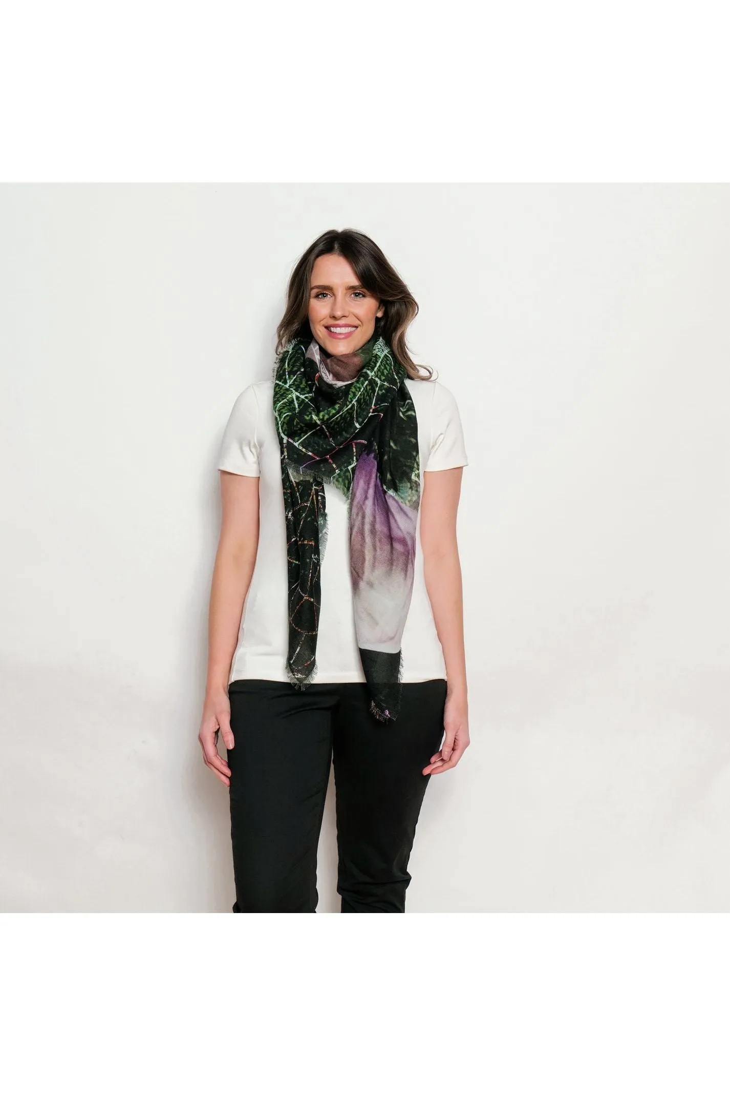 dog & boy HOPE & FEAR 50" x 50" Merino Wool Scarf AW S023| Multi | Clearance Final Sale