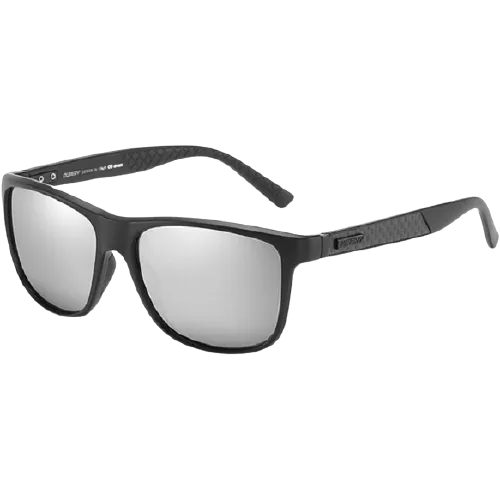 Dubery Polarized Sunglasses 100% UV Protection Sand Black/Silver D002 C7