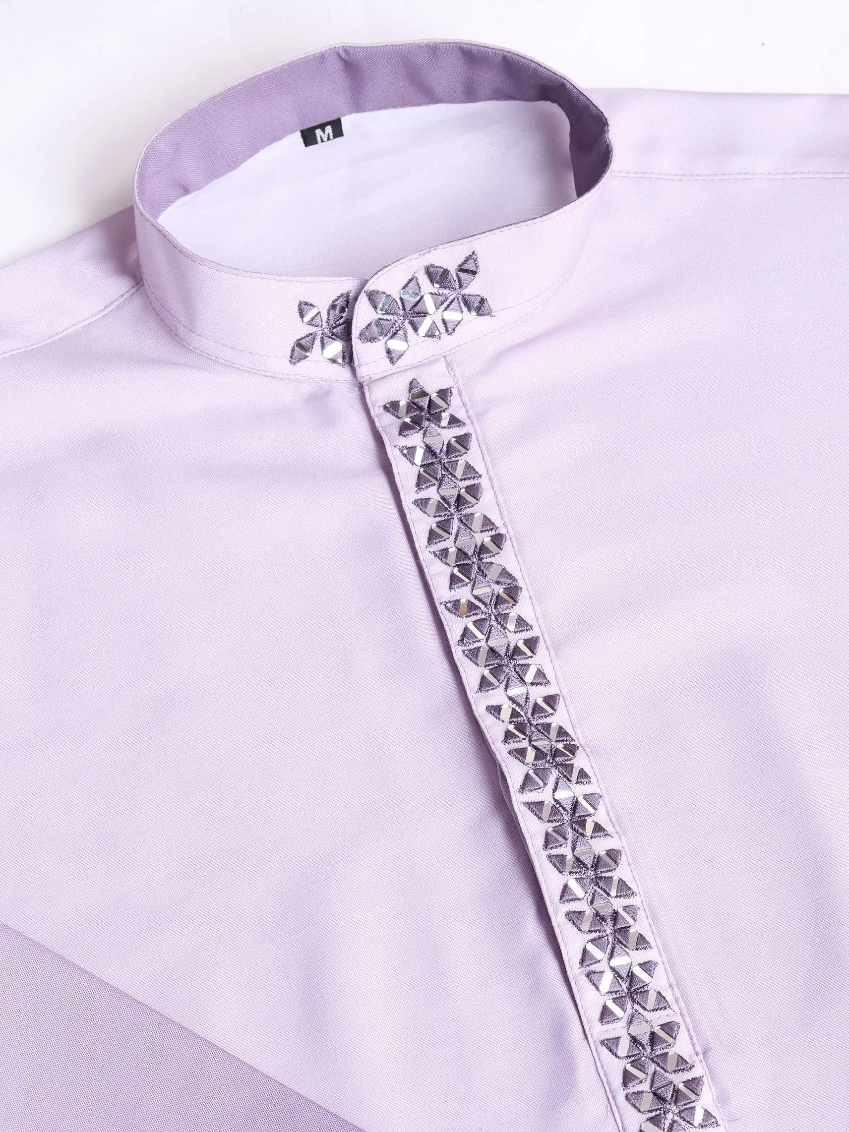 Dusty Purple Colour Reyon Silk With Mirror Work Kurta Payjama With Duppata