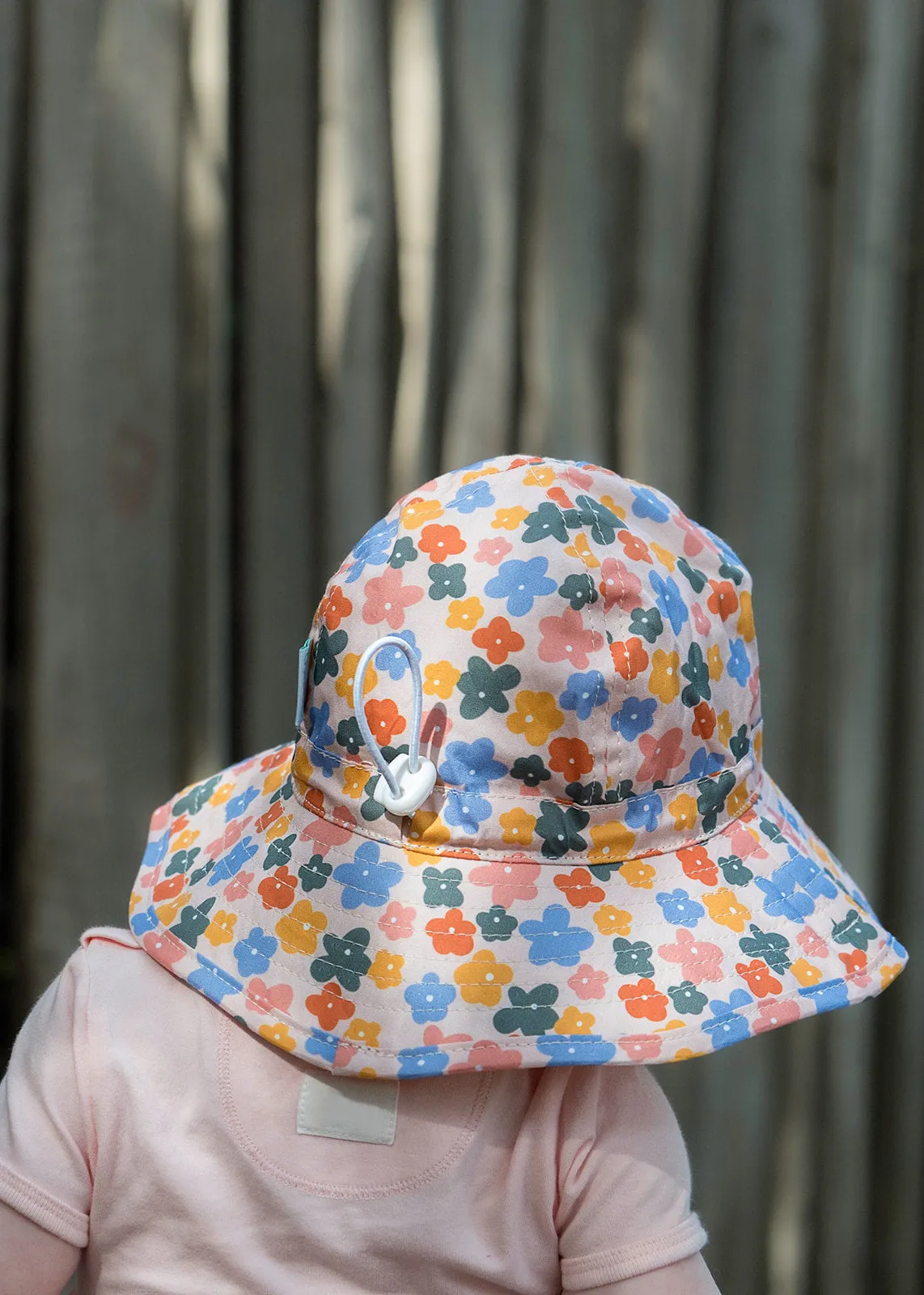 Flower Fields Wide Brim Infant Sunhat