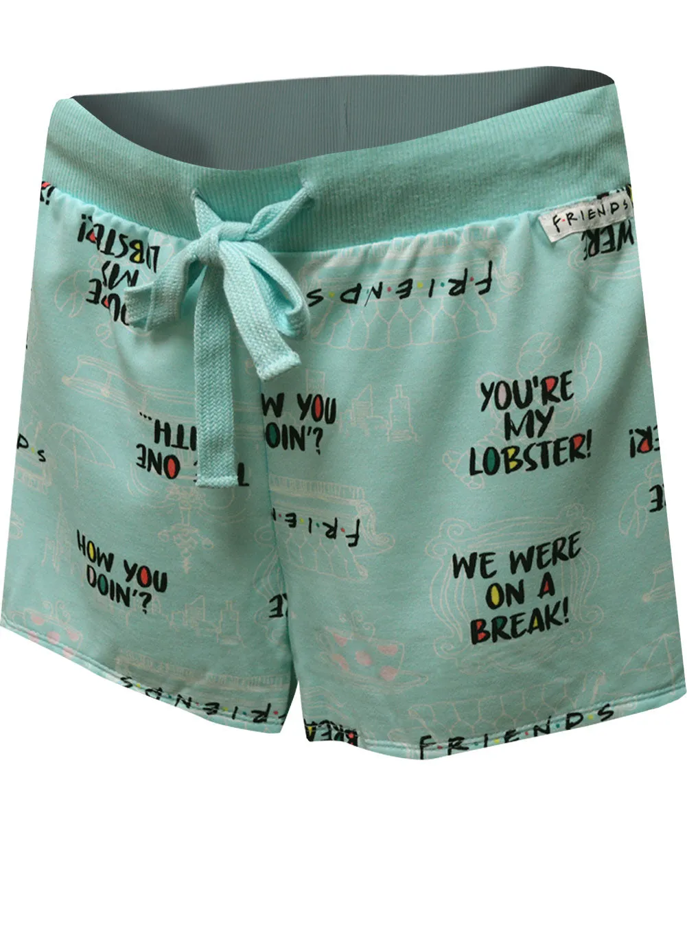 Friends the TV Series Classic Phrases Sleep Shorts