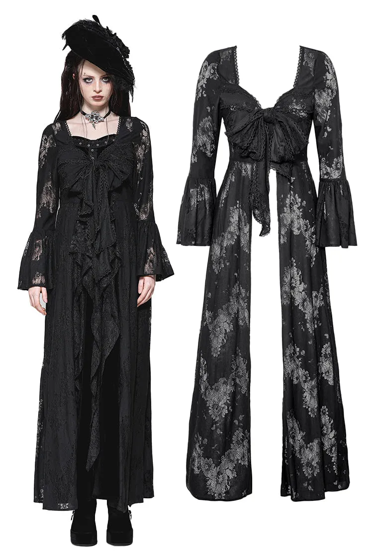Gothic Lace Trimmed Elegant Long Robe JW274