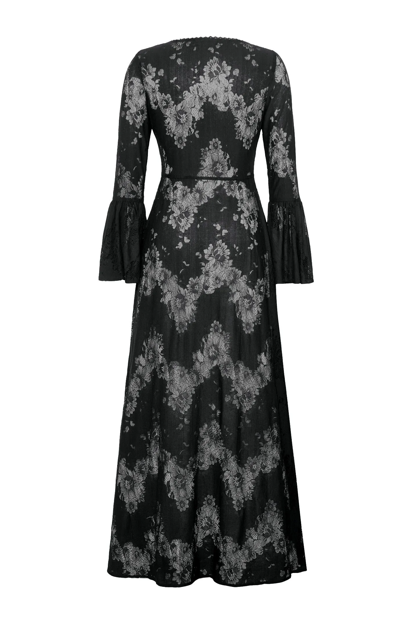 Gothic Lace Trimmed Elegant Long Robe JW274