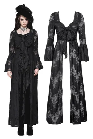 Gothic Lace Trimmed Elegant Long Robe JW274