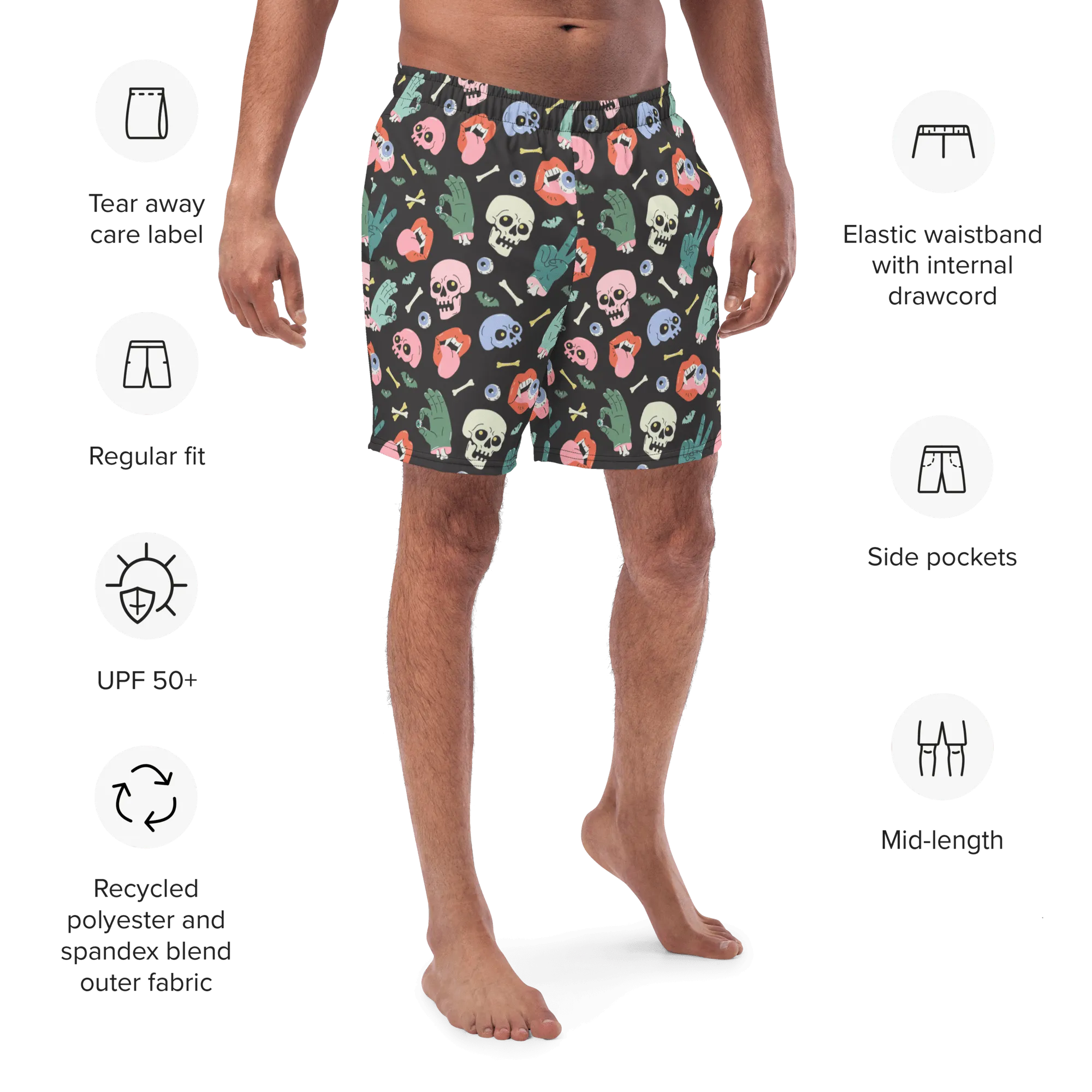 Graveyard Smash Men's Swim Trunks