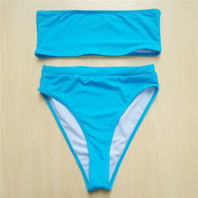 High Cut Leg Bandeau Sexy Bikini