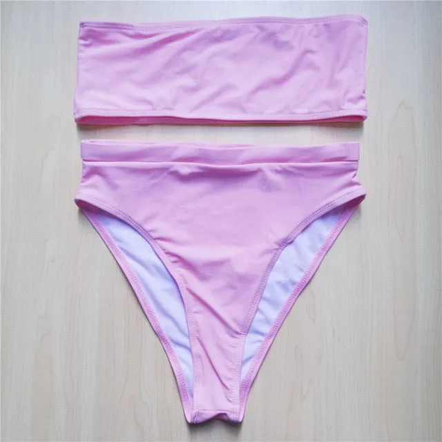 High Cut Leg Bandeau Sexy Bikini