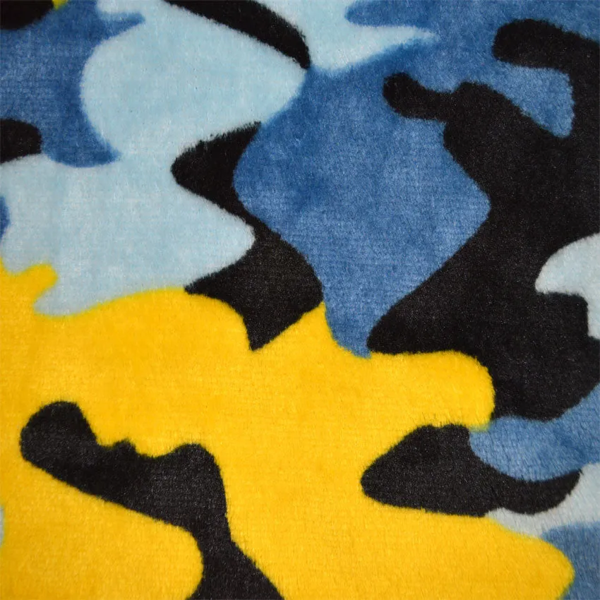 Joe Boxer Loungewear Boys Blue Camo Ultra Soft Plush Hooded Robe