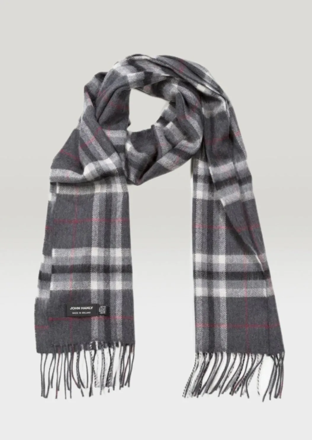 John Hanly Merino Scarf | Charcoal Grey