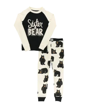 Lazyone Sister Bear Kid Long Sleeve Pajama Set