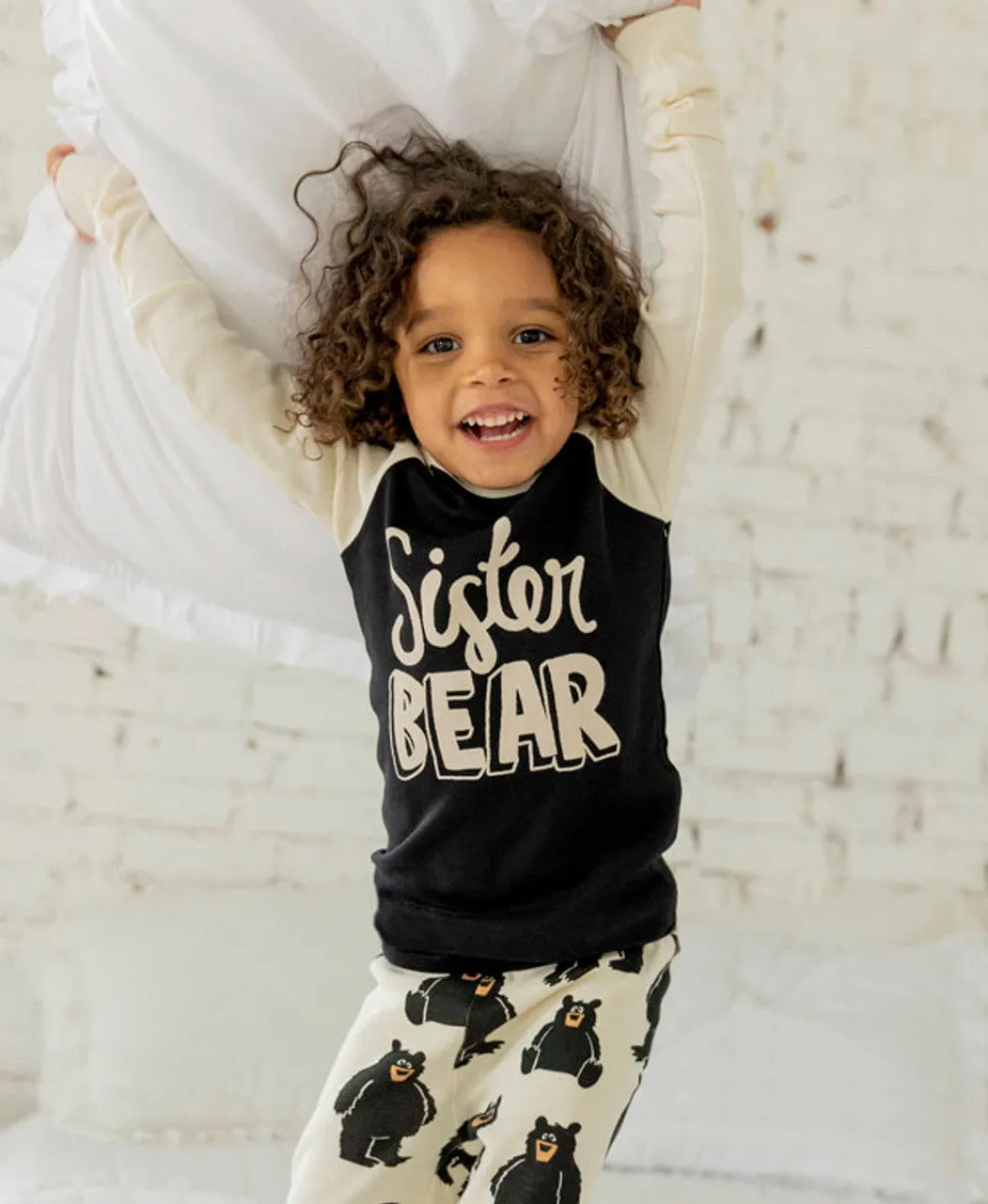 Lazyone Sister Bear Kid Long Sleeve Pajama Set