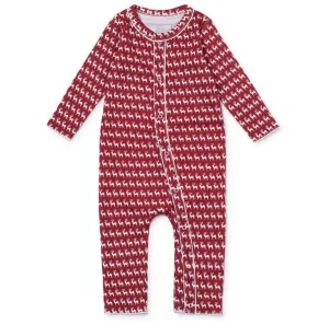 Lila & Hayes Baby Boys Graham Romper - Red Reindeer