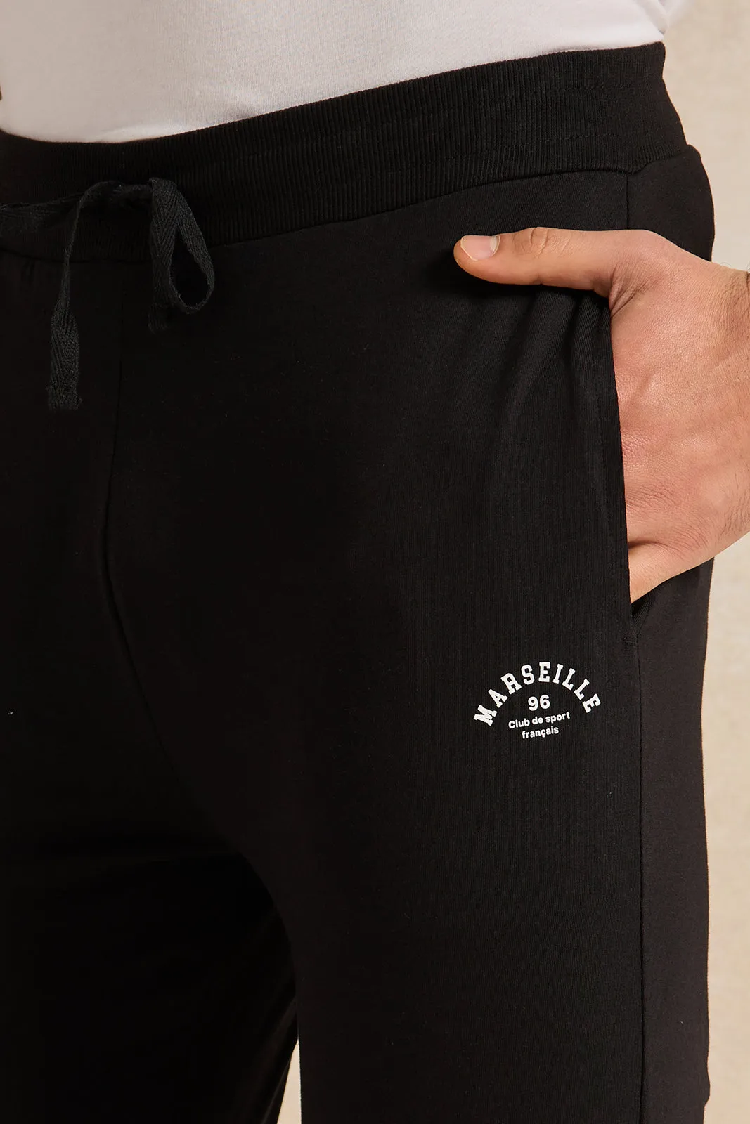 Men Black Printed Pyjama Bottom