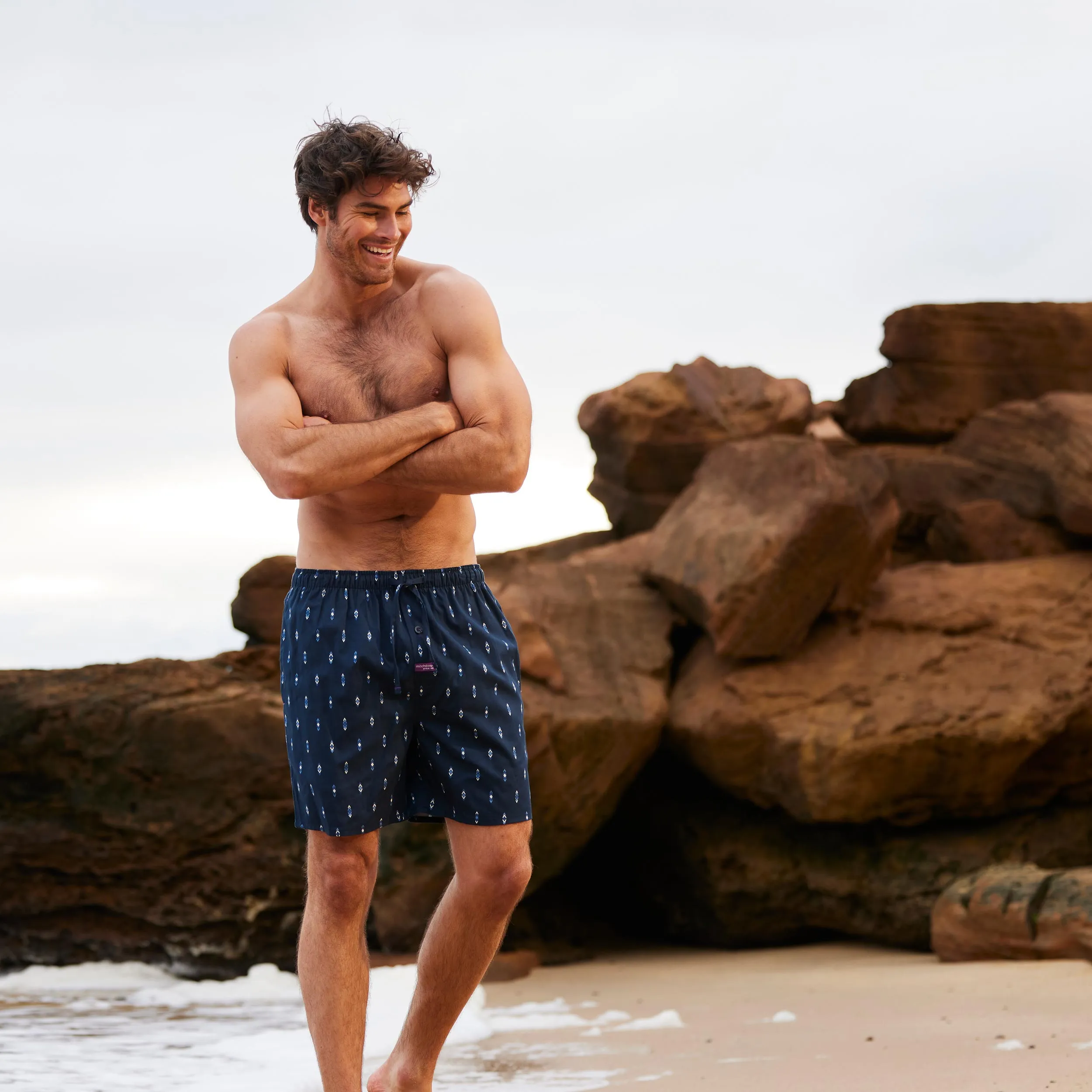 Men's Flint Cotton Sleep Short - Navy