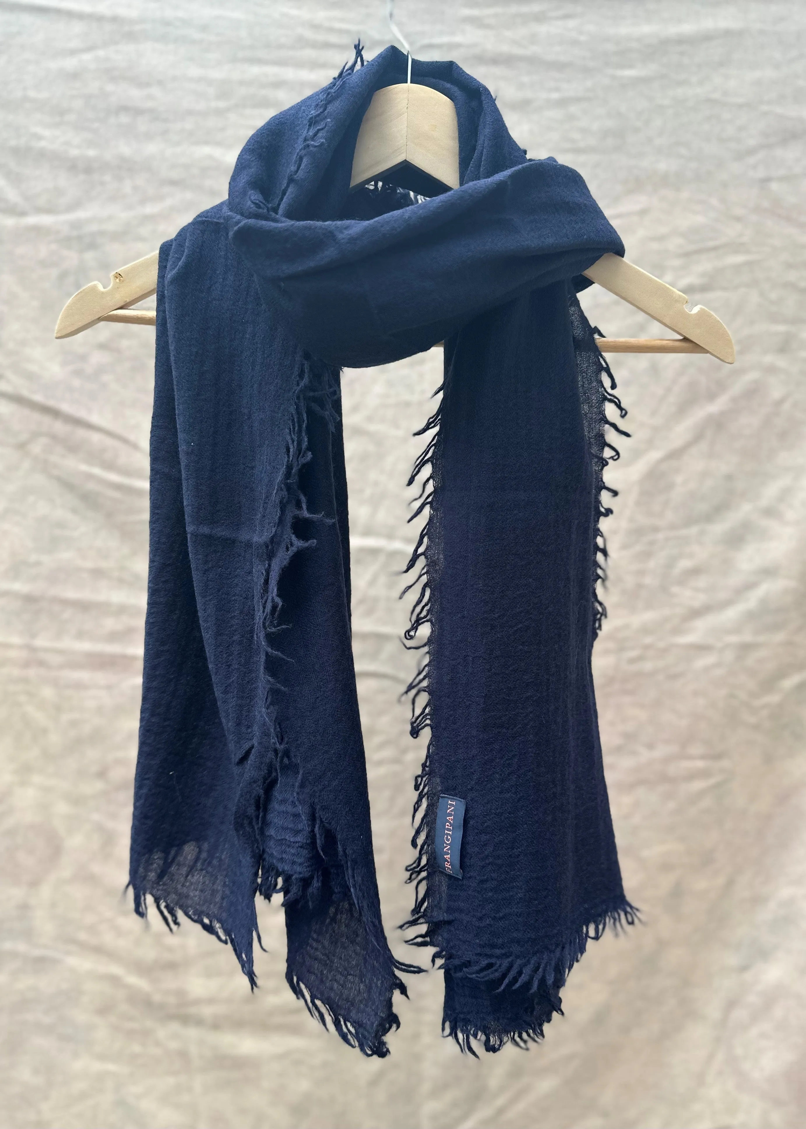 Mens Scarf 100% Wool in Navy