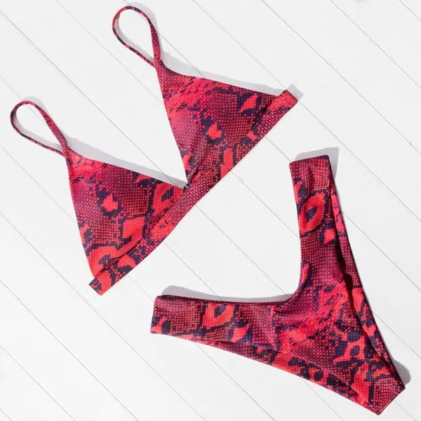 OMKAGI Bikini Micro Swimwear Women Leopard High Cut Swimming Bathing Suit Biquini Set Sexy Swimsuit Femme Brazilian Bikini 2020