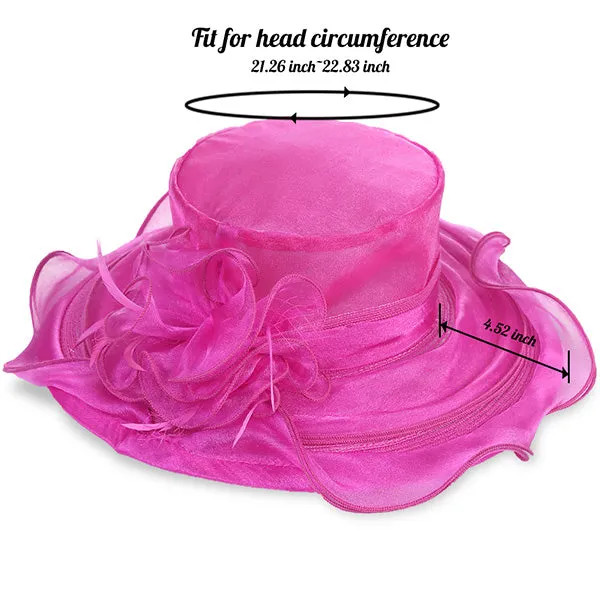 Organza Church Dress Derby Tea Wedding Hats S054