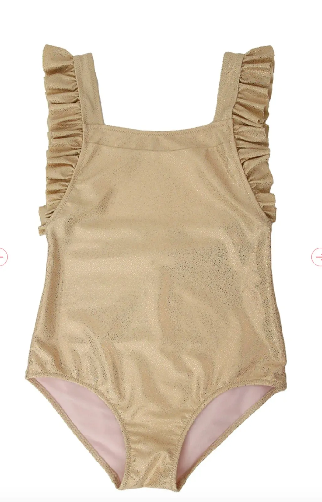 Piccoli Principi Girls KISMET GOLD GLITTER One Piece Swimsuit
