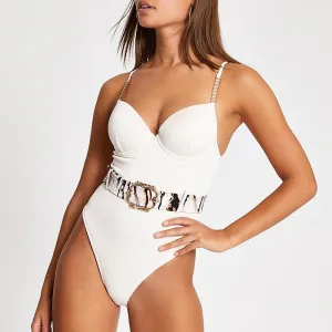 Print one piece swimsuit female Push up bodysuit Vintage high cut swimwear women swimsuit Bathers