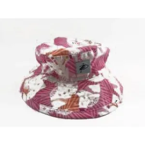 Puffin Gear Wide Brim Sunbaby Hat - Pink Zebra