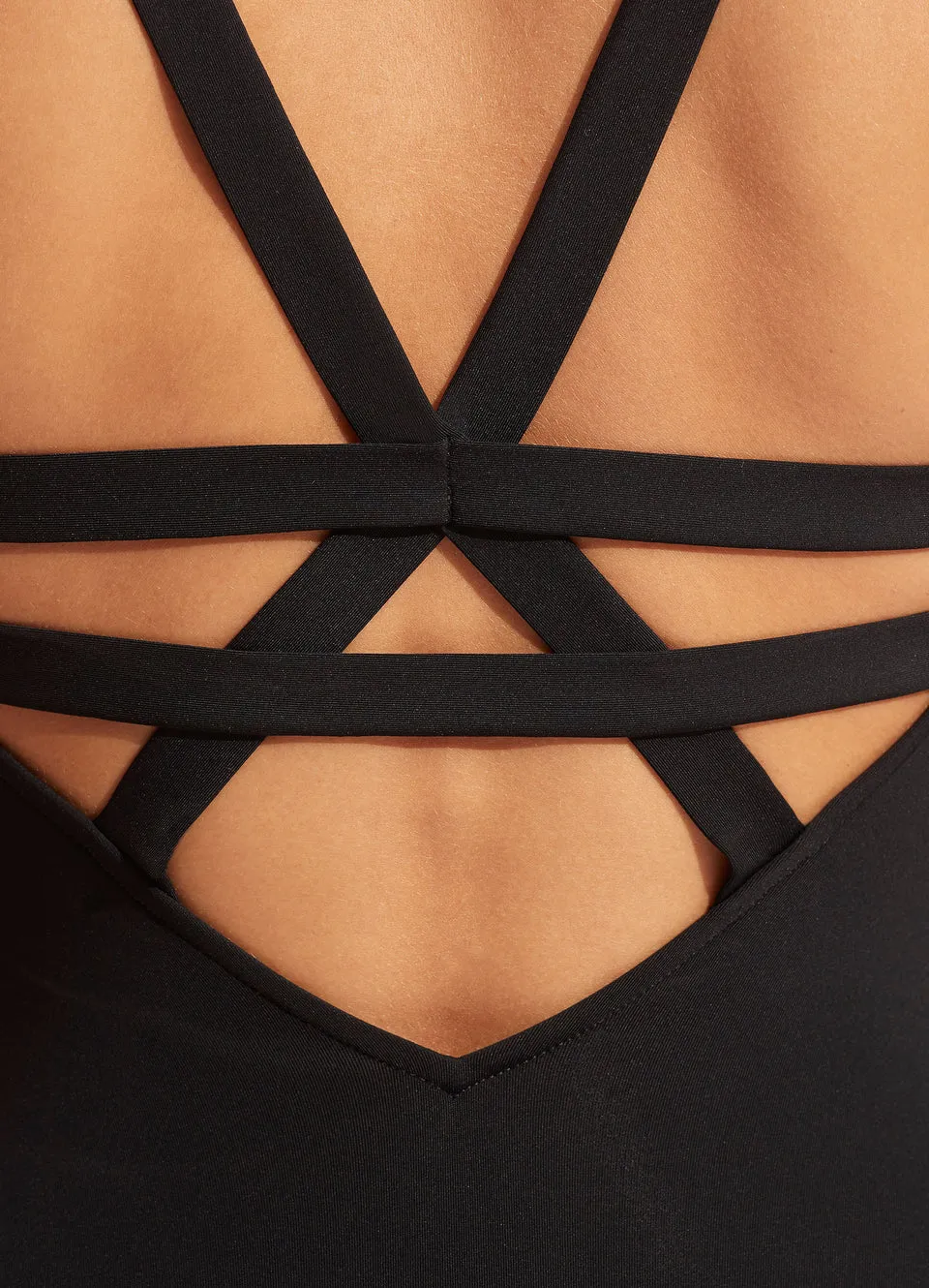 Seafolly Collective Deep V One Piece - Black