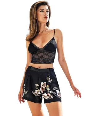 Short Satin Sleepwear Ensemble