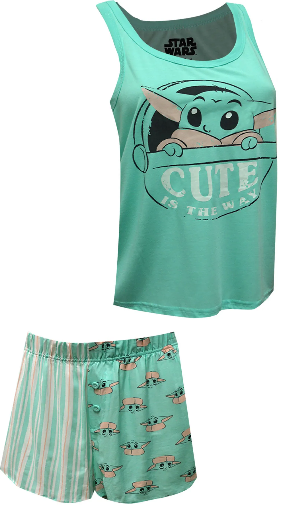 Star Wars Mandalorian Cute Is The Way Shortie Pajama