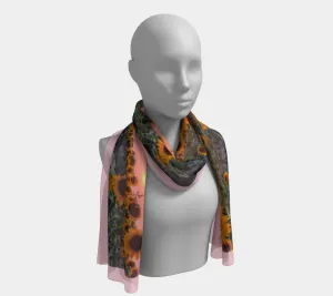 Sunflowers Pretty in Pink Sunset Scarf