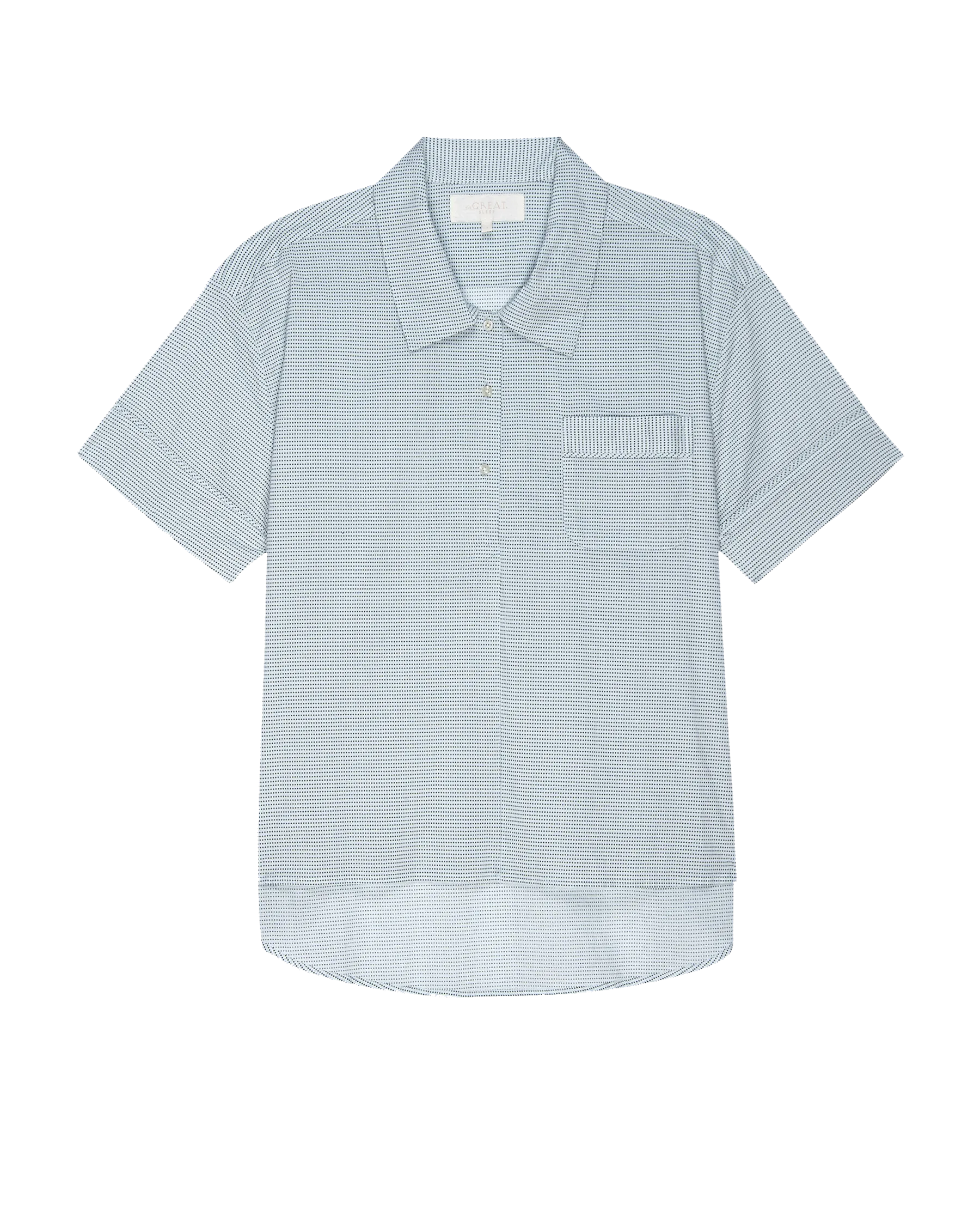 The Short Sleeve Pajama Shirt. -- Blue Star Print