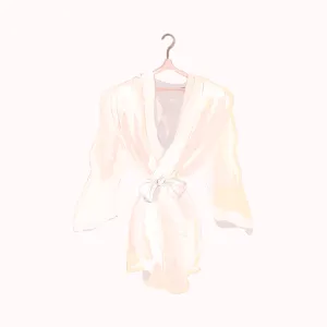 Transformed White Satin Robe