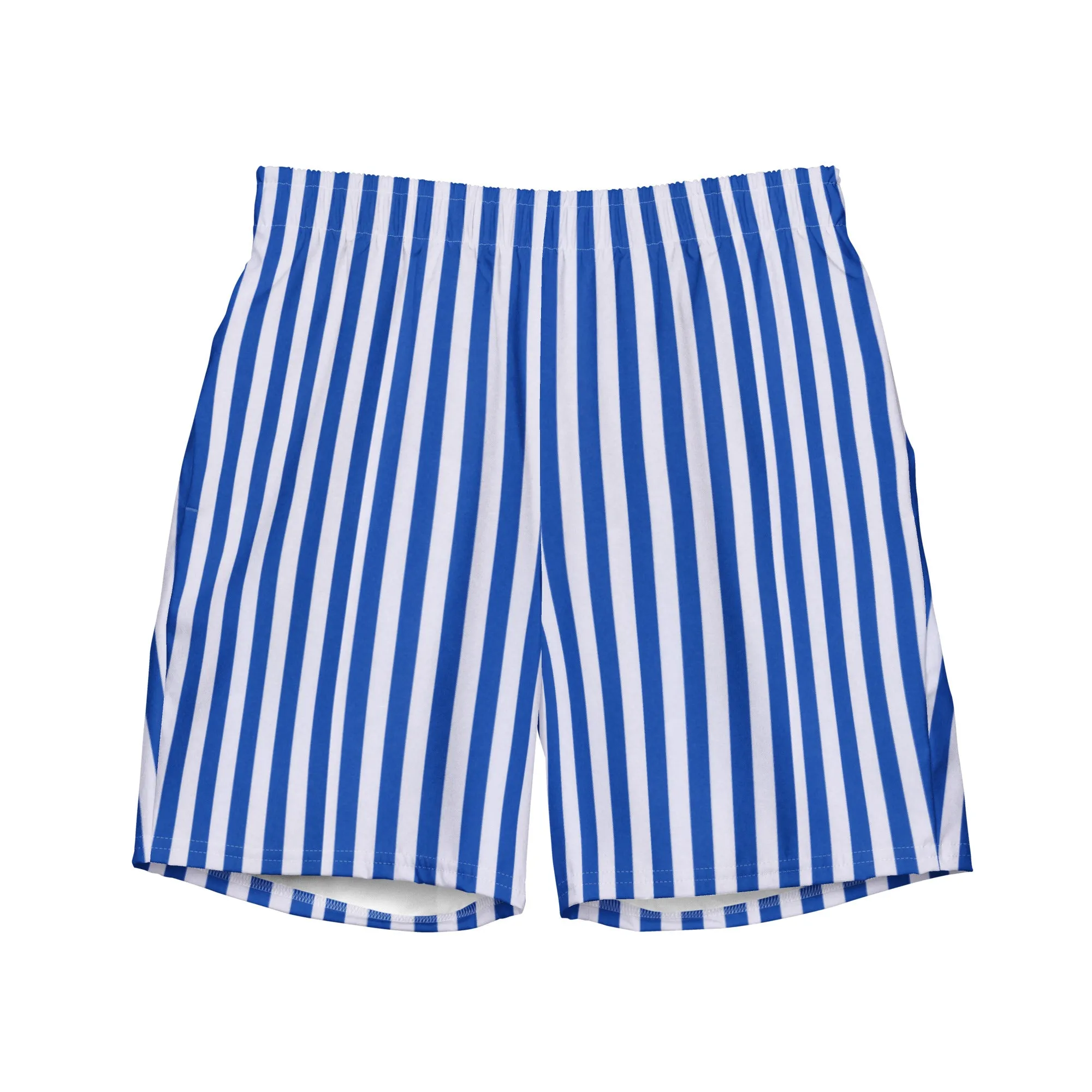 Vertical striped men’s swim trunks