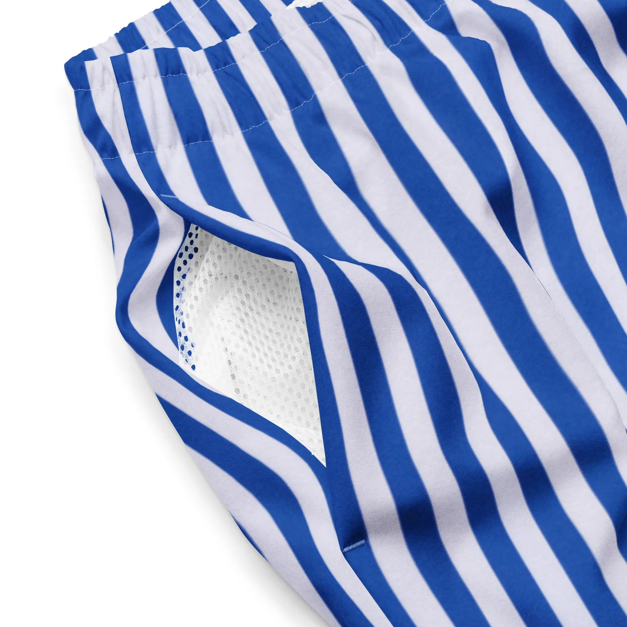 Vertical striped men’s swim trunks