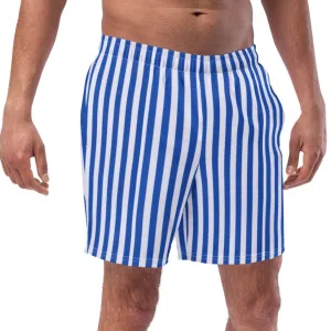 Vertical striped men’s swim trunks
