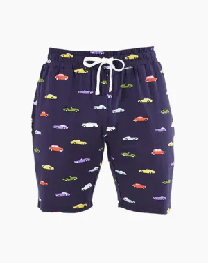 Vintage Cars | Navy | Men's Comfy Bamboo Sleep Short