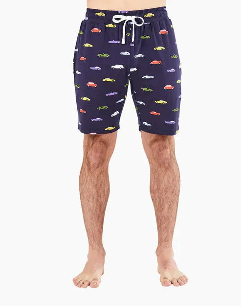Vintage Cars | Navy | Men's Comfy Bamboo Sleep Short