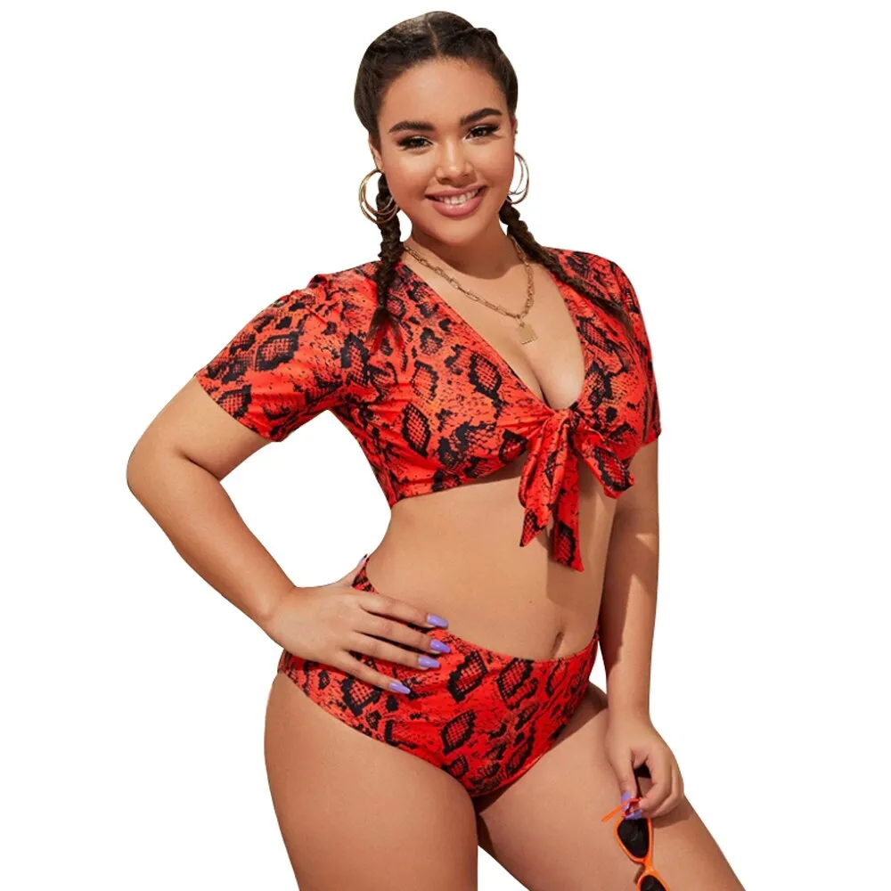 Women Push Up Bikinis Set Swimwear Plus Size High Waist Swimsuit Beachwear
