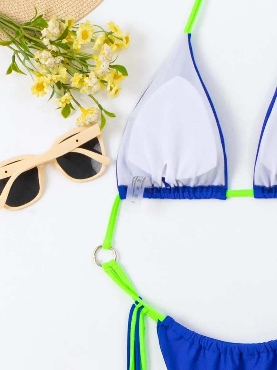 Women's Navy Blue One Piece Swimsuit | Sexy High-Cut Bikini Bathing Suit