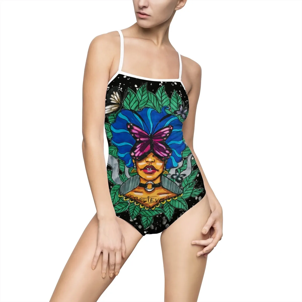 Women's One-piece Bodysuit / Swimsuit - Believe