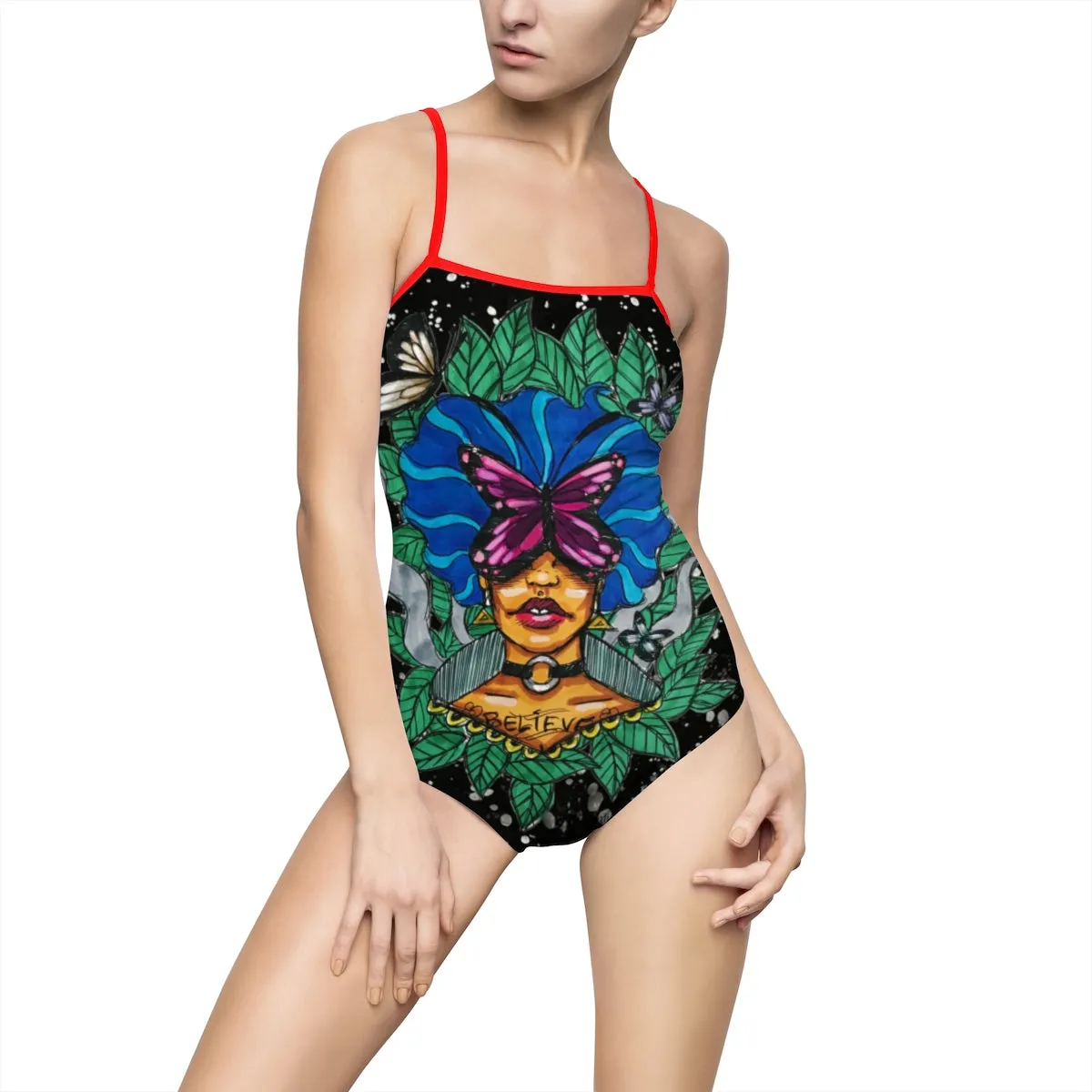 Women's One-piece Bodysuit / Swimsuit - Believe